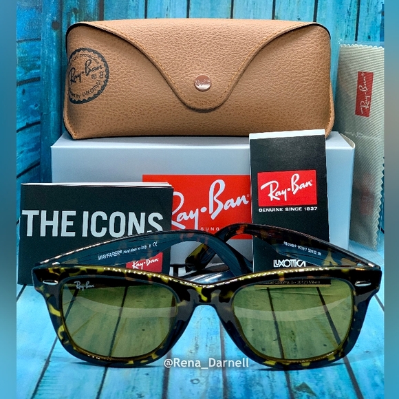 RayBan Wayfarer RB2140 Brown Tortoise New - Picture 6 of 14